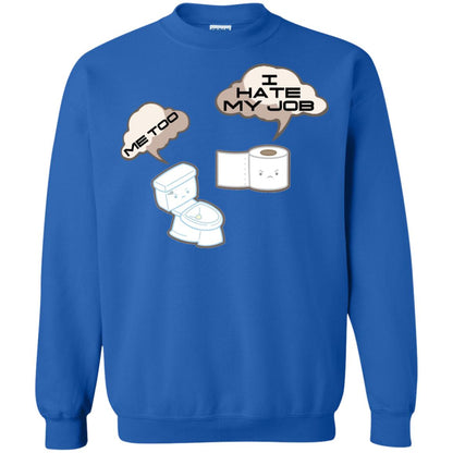 Funny Toilet And Toilet Paper I Hate My Job T-shirt Royal