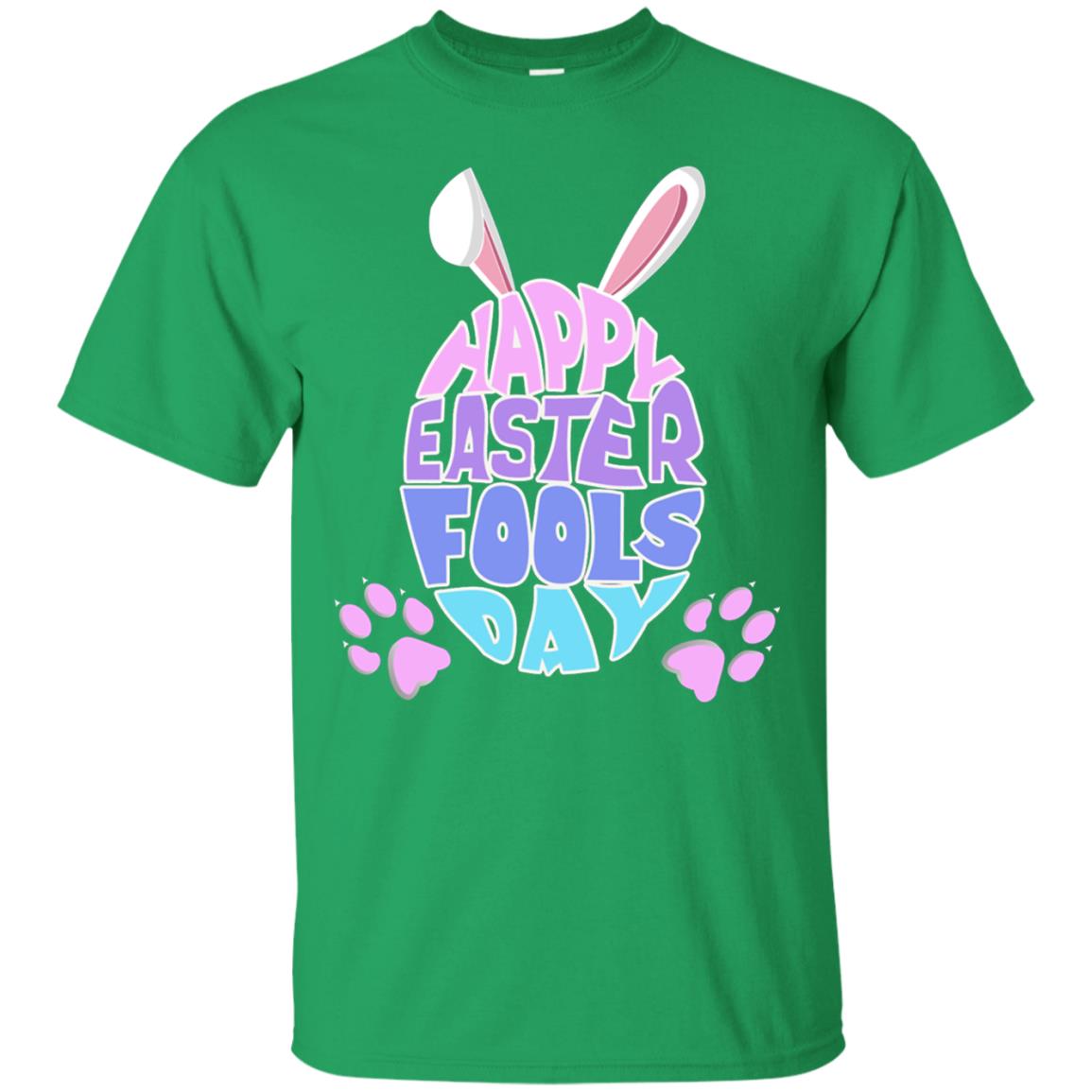 Happy Easter Fools Day Egg With Bunny Ears Shirt Irish Green