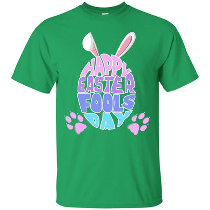 Happy Easter Fools Day Egg With Bunny Ears Shirt Irish Green