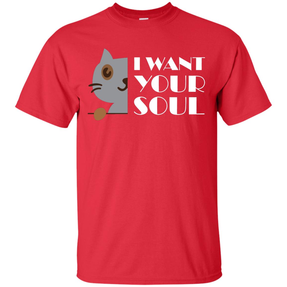 I Want Your Soul Cat Shirt Red