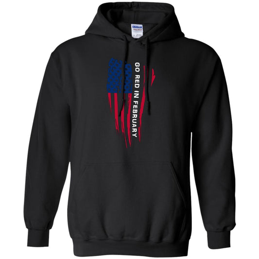 National Wear Red Day T-shirt Go Red In February Black