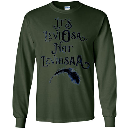 Feather Dirty Black T-shirt It_s Leviosa Not Leviosaa Forest Green