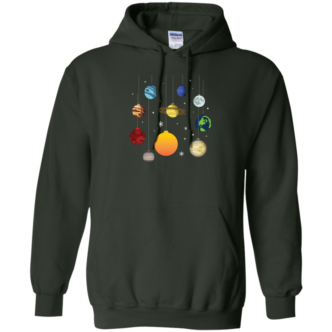 Christmas T-shirt Joy To Universe Christmas Forest Green
