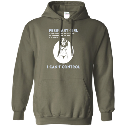 February Girl I Was Born With My Heart T-shirt Military Green