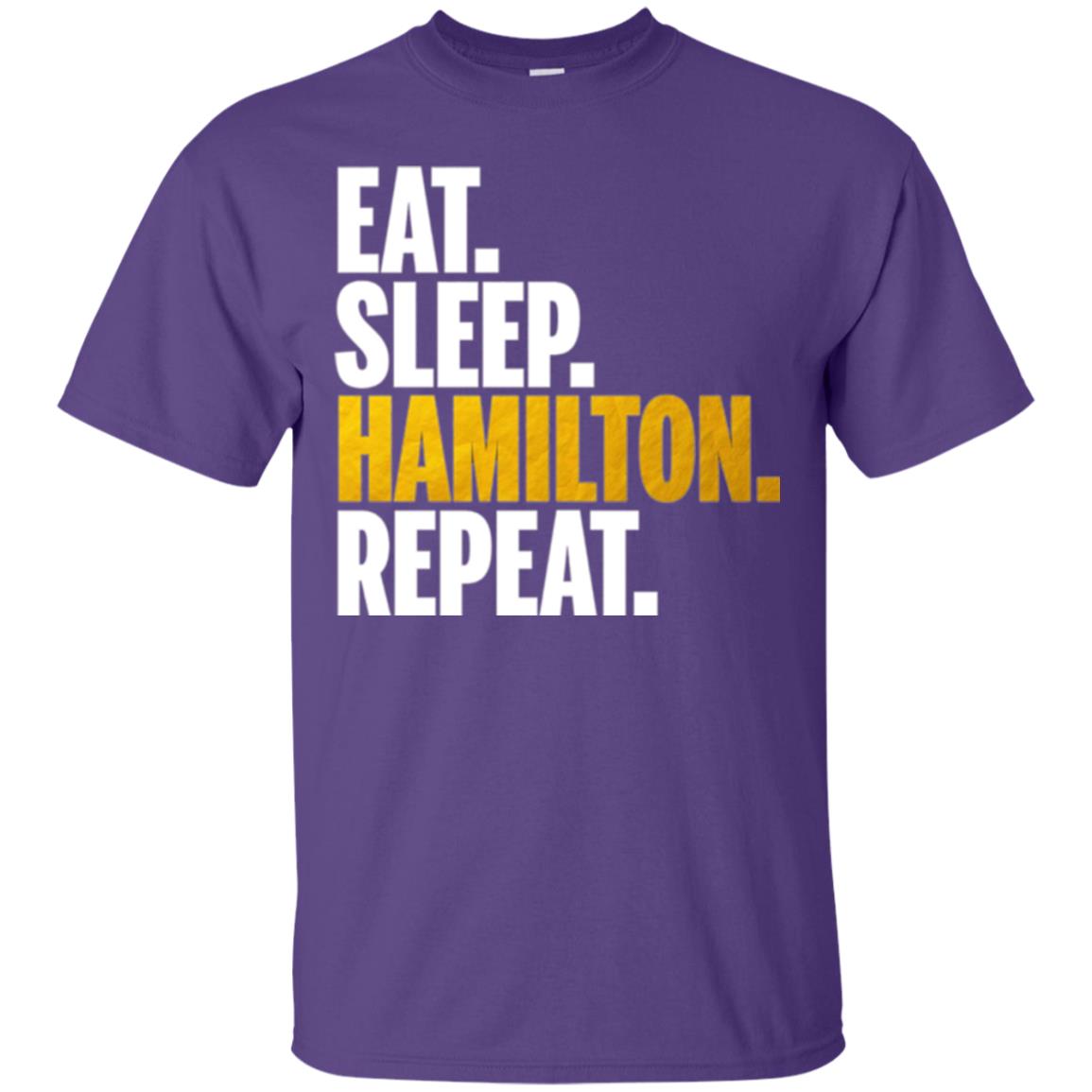 Hamilton T-shirt Eat Sleep Hamilton Repeat Purple
