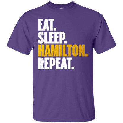Hamilton T-shirt Eat Sleep Hamilton Repeat Purple