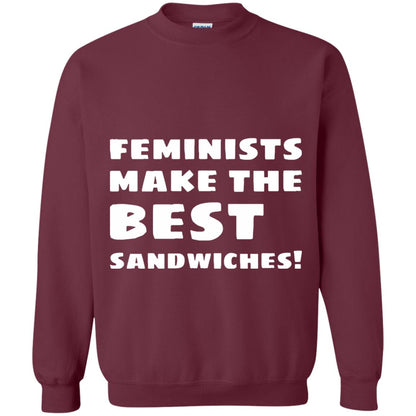 Feminists Make The Best Sandwiches Conversation T-shirt Maroon
