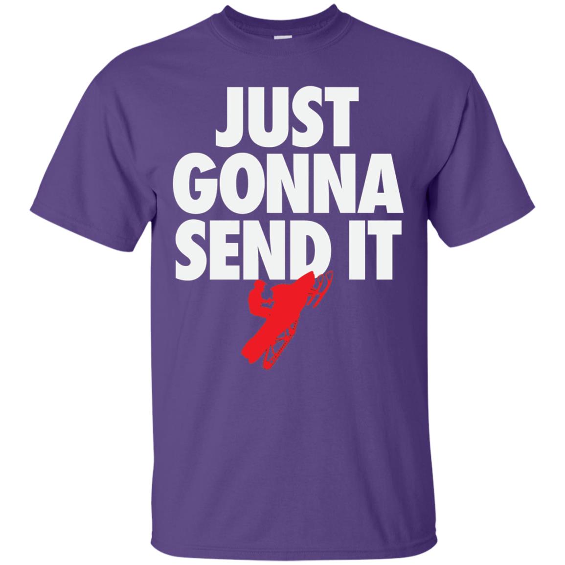 Just Gonna Send It Snowmobile Lover T-shirt Purple