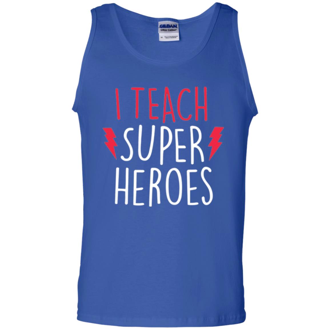 Cute Teacher T-shirt I Teach Super Heroes Royal