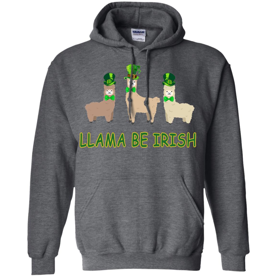 Llama Be Irish Ireland Gift Shirt Dark Heather