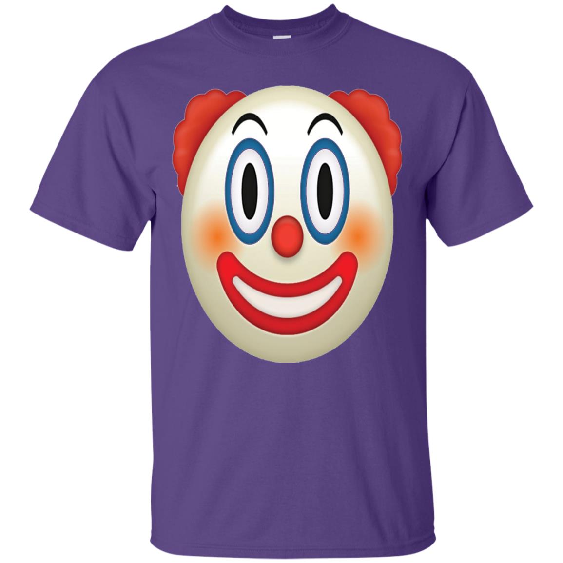 Red Nose Painted Face Happy Smile Emoji Clown T-shirt Purple