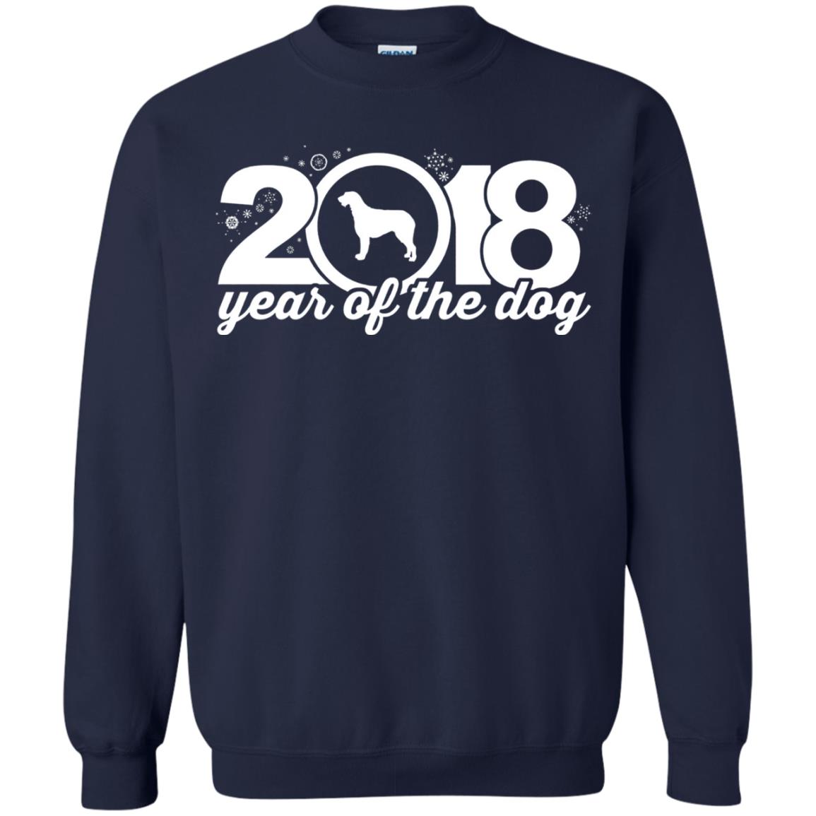 Irish Wolfhound Lover T-shirt 2018 Year Of The Dog New Year Navy