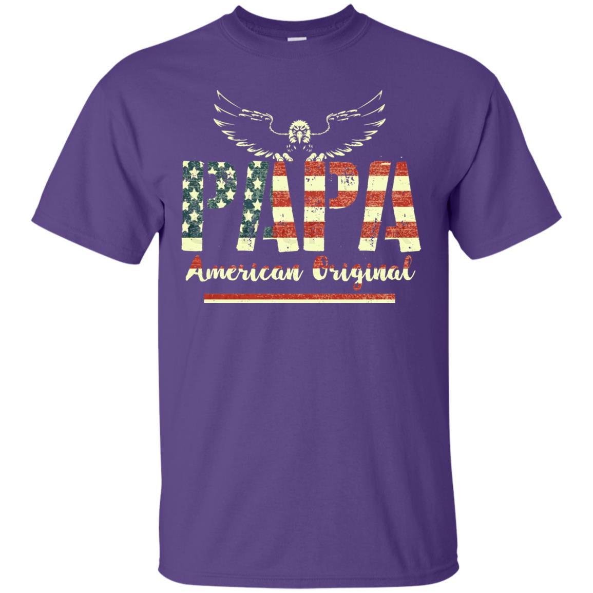 Papa American Original Grandparents T-shirt Purple