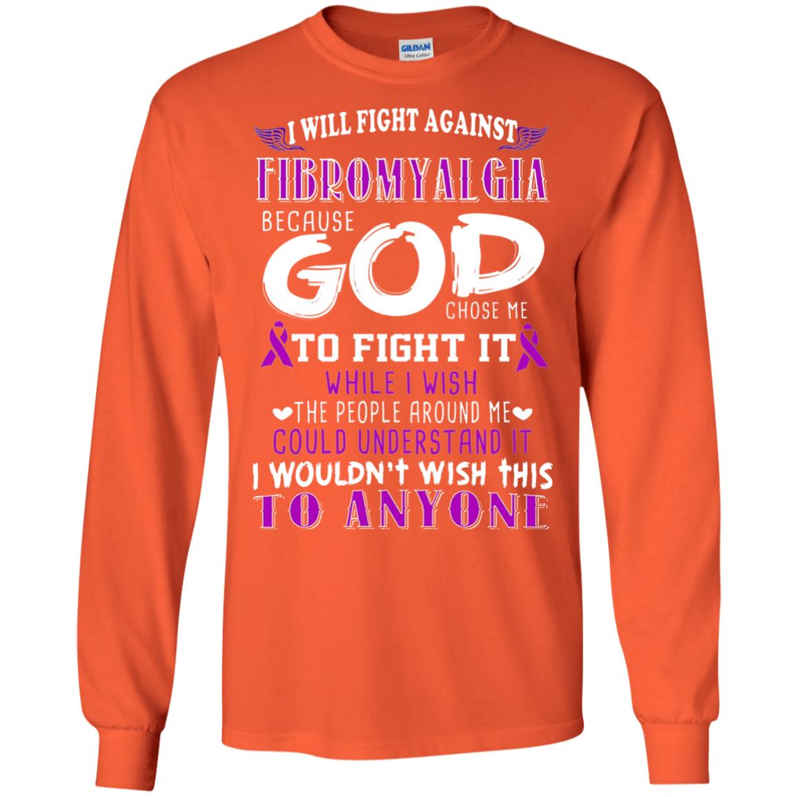 Fibromyalgia Awareness Shirt I Will Fight Against Fibromyalgia Orange
