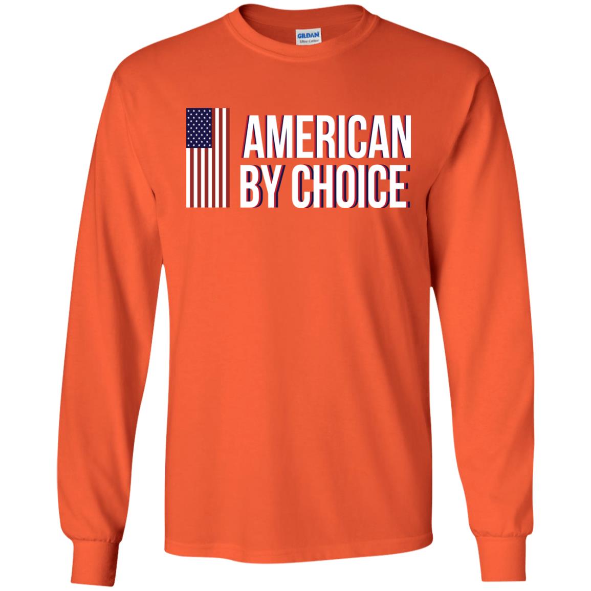 Flag Of American By Choice T-shirt Orange