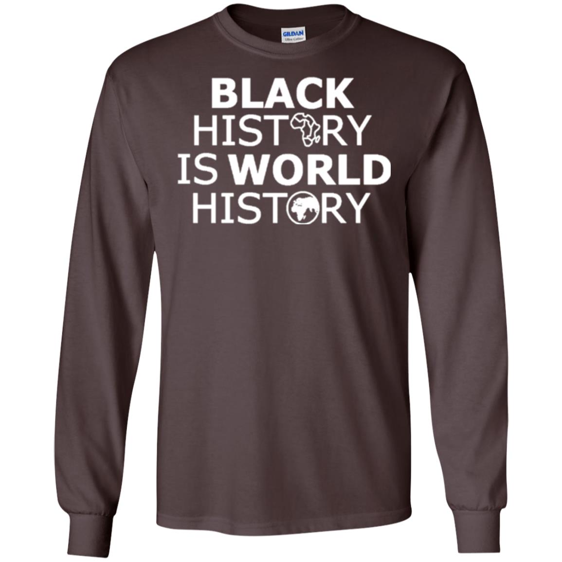 Black History Is World History T-shirt Dark Chocolate