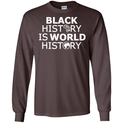 Black History Is World History T-shirt Dark Chocolate