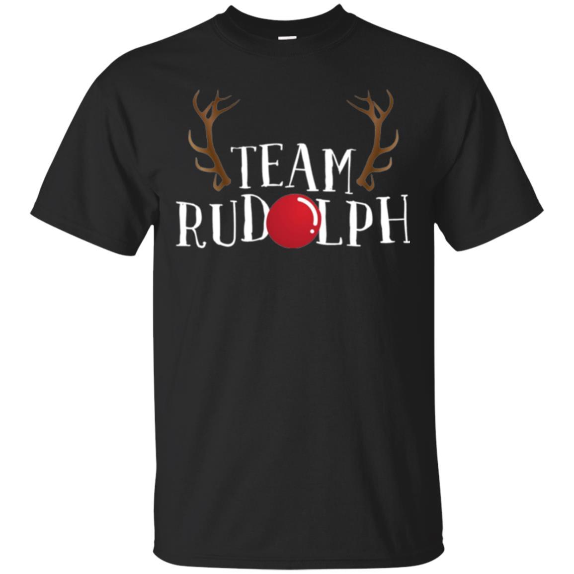 Christmas T-shirt Reindeer Team Rudolph Black
