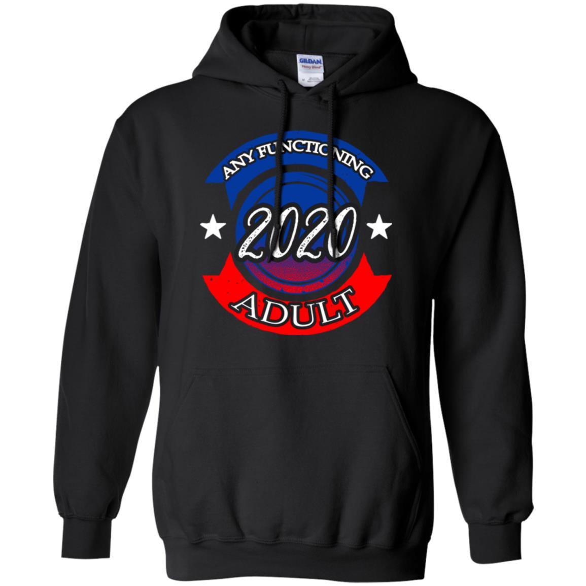 American Election Bumper T-shirt Any Functioning Adult 2020 Black