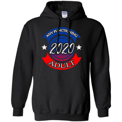 American Election Bumper T-shirt Any Functioning Adult 2020 Black