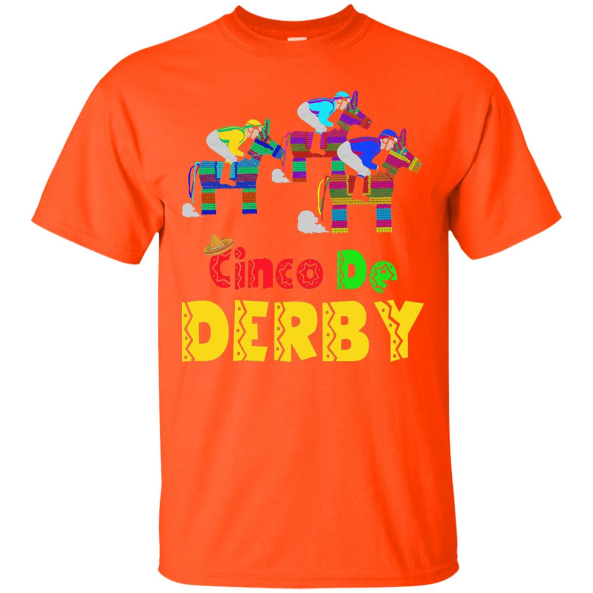 Horse Racing Pinata Cinco De Derby Jockeys Fiesta Shirt Orange