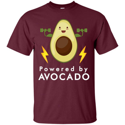 Powered By Avocado Fitness Shirt Maroon