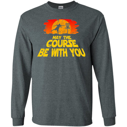 Disc Golf T-shirt May The Course Be With You Dark Heather