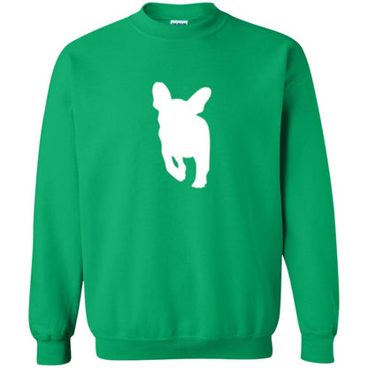 French Bulldog T-shirt White Silhouette Of Puppy Irish Green