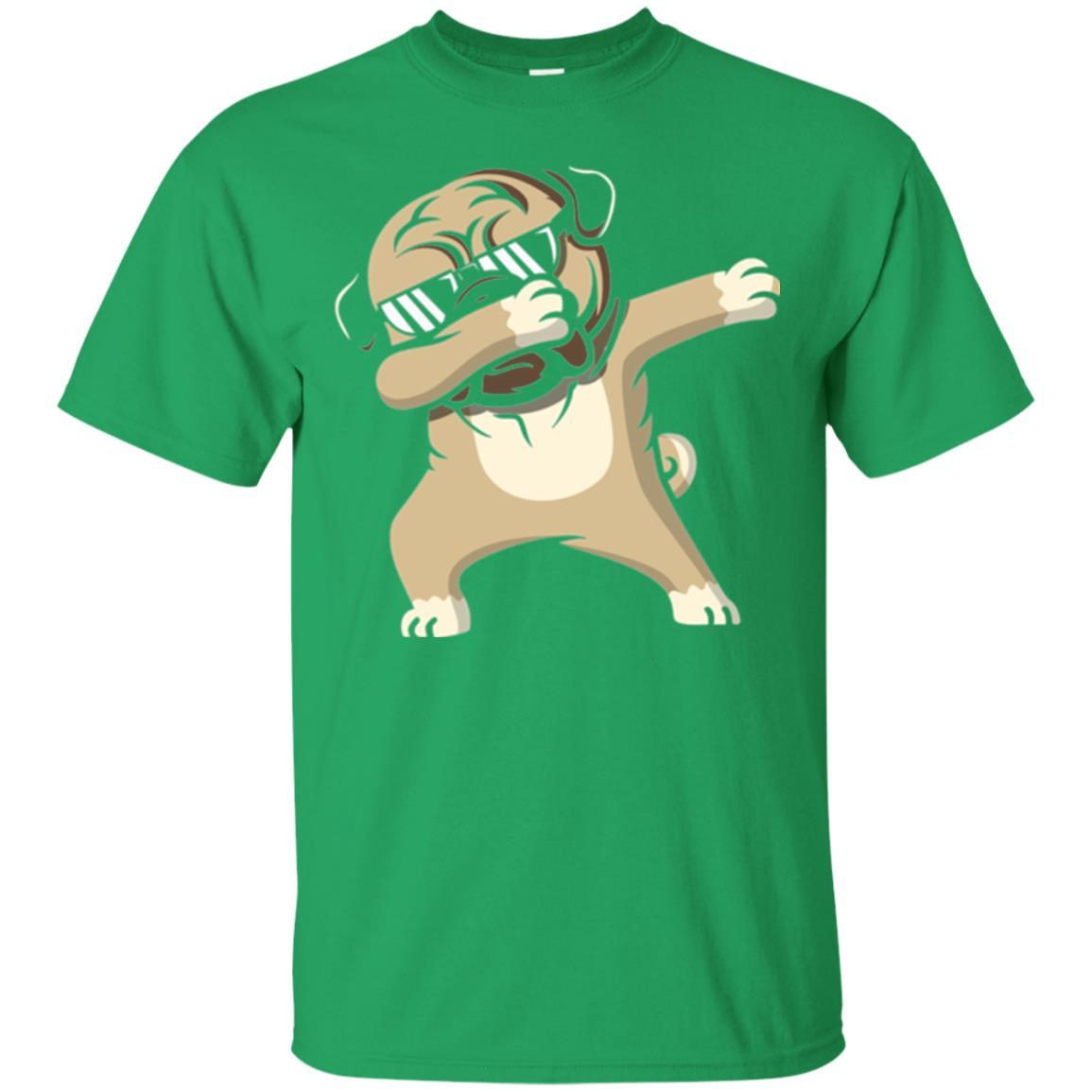 Dog Lover T-shirt Dabbing Pug T-shirt Irish Green