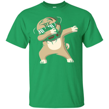 Dog Lover T-shirt Dabbing Pug T-shirt Irish Green