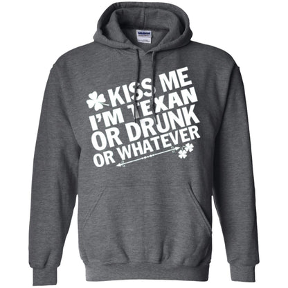 Kiss Me I_m Texan Or Drunk Or Whatever St. Patrick_s Day T-shirt Dark Heather