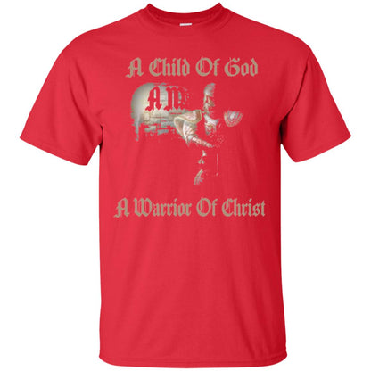 Crusader Knights Templar T-shirt A Child Of God Red