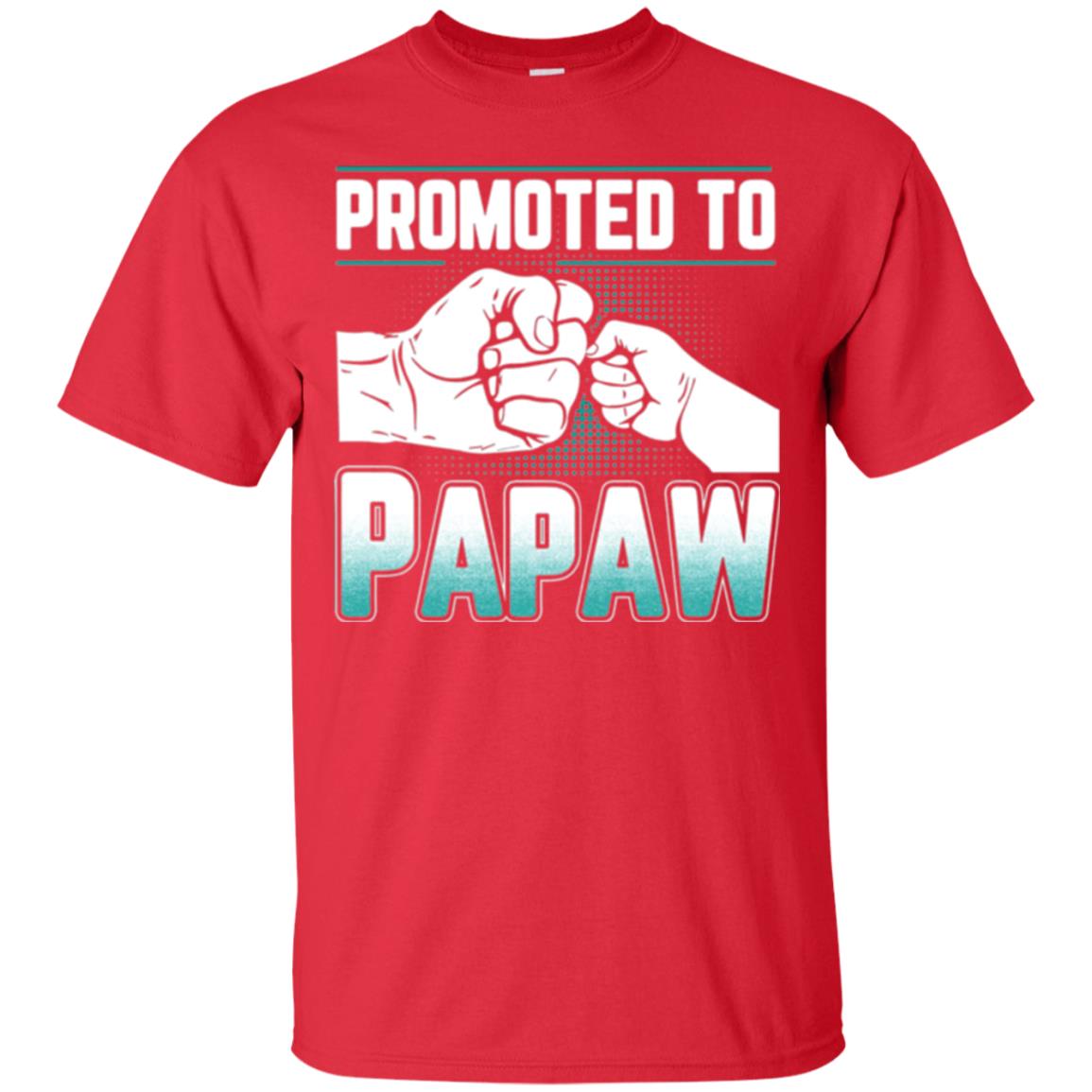 Promoted To Papaw Papa T-shirt Red