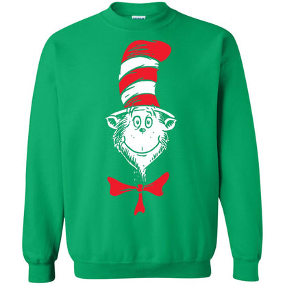Dr. Seuss The Cat In The Hat Face T-shirt Irish Green