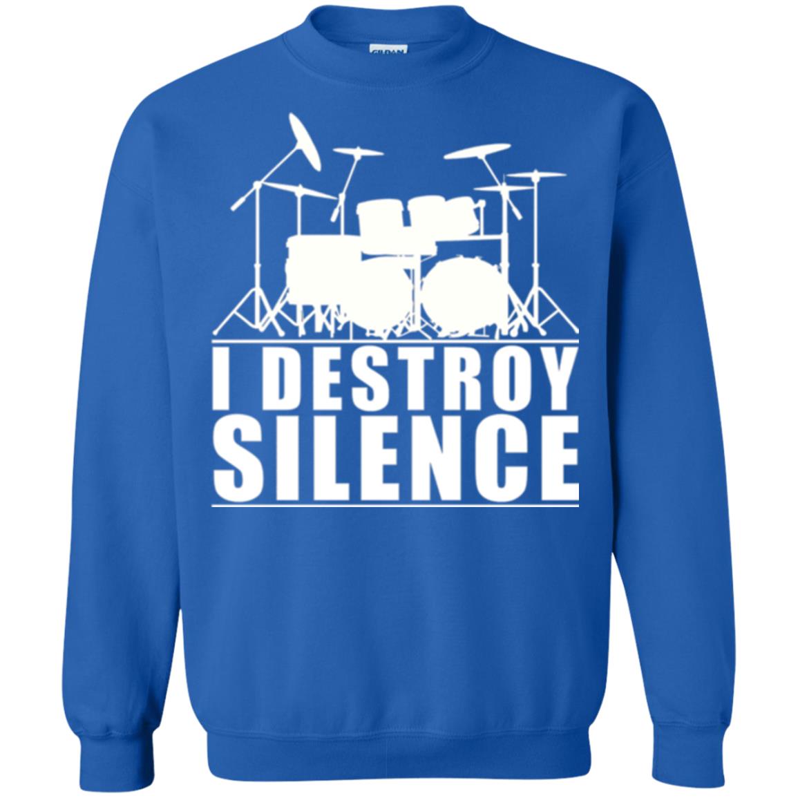 Drums Lover T-shirt I Destroy Silence Royal