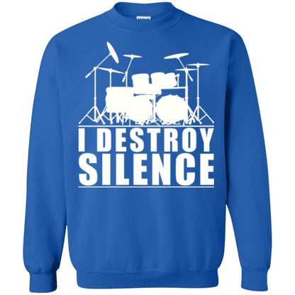 Drums Lover T-shirt I Destroy Silence Royal