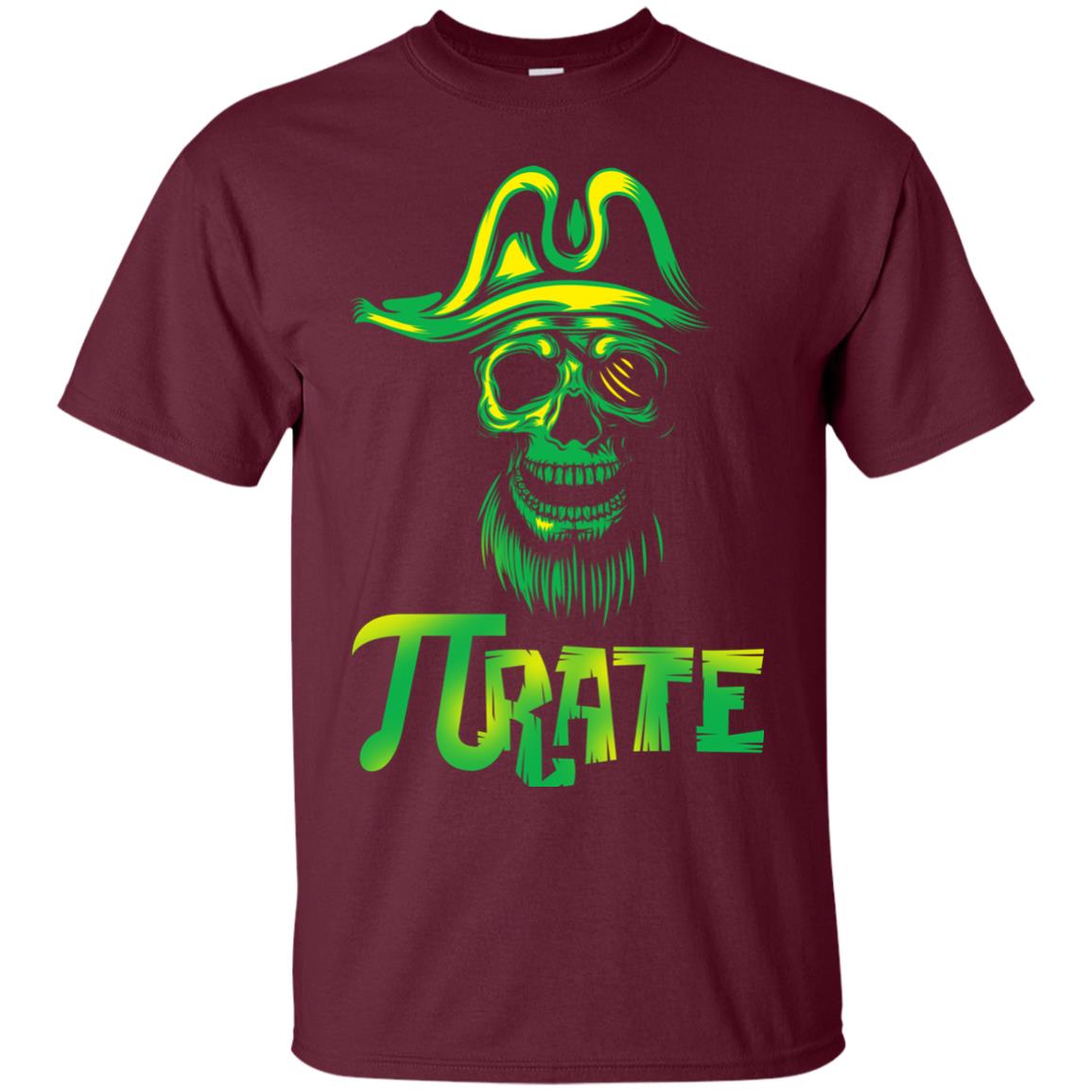 Pi Day T-shirt Funny Pirate Maroon