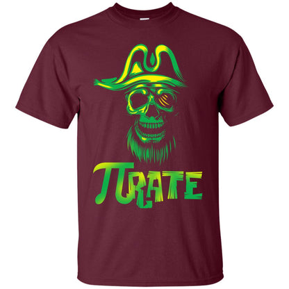 Pi Day T-shirt Funny Pirate Maroon