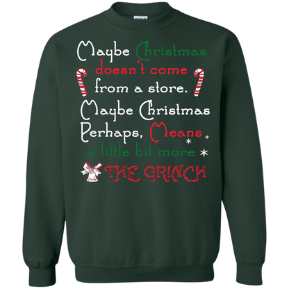 Christmas T-shirt Maybe Christmas Doesn't Come From A Store Forest Green