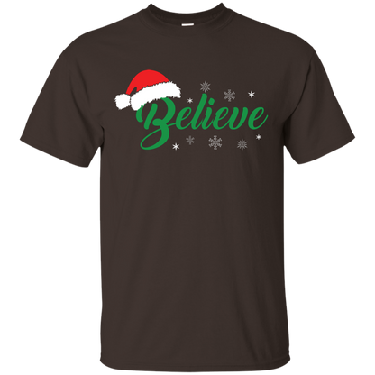 Christmas T-Shirt Believe In Santa Dark Chocolate