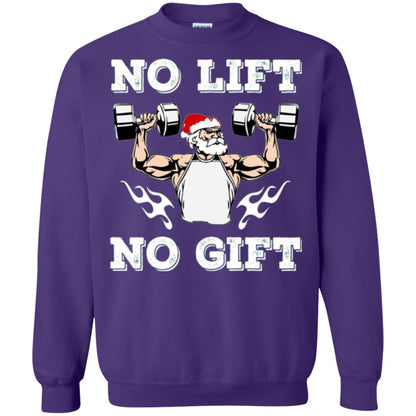 Christmas T-shirt No Lift No Gift Purple