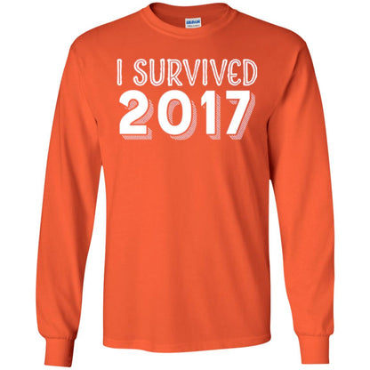 New Year_s T-shirt I Survived 2017 Orange