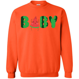 Baby Watermelon Funny Summer Melon Fruit Shirt For Baby KidsG180 Gildan Crewneck Pullover Sweatshirt 8 oz.
