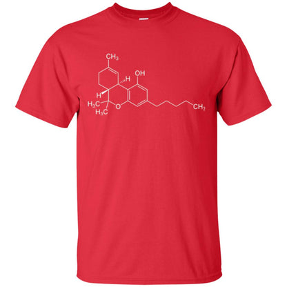 Chemistry T-shirt Molecule Tetrahydrocannabinol Red