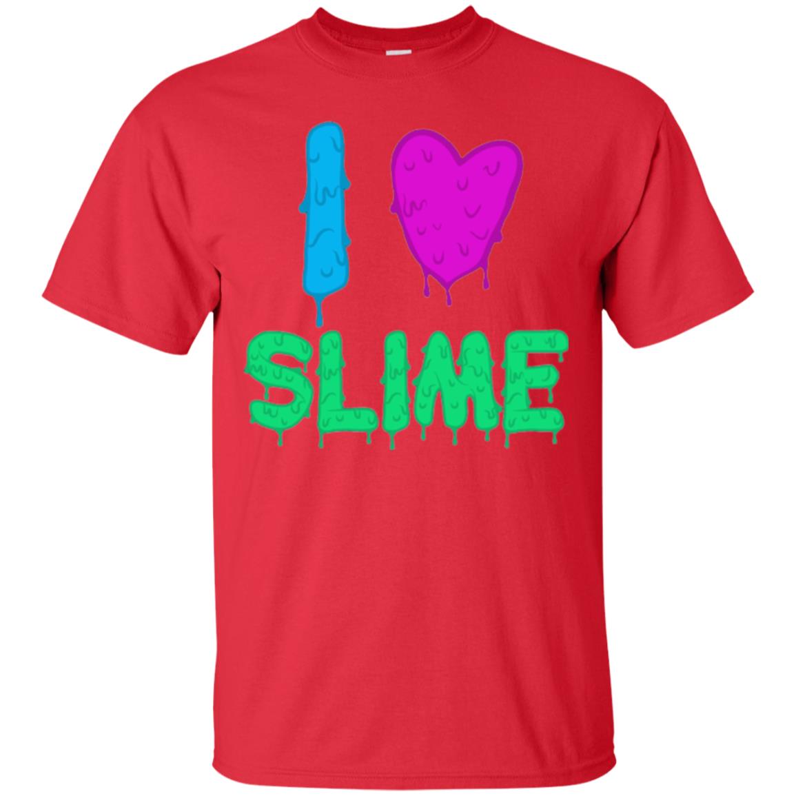 I Love Slime T-shirt Slime Lovers Red