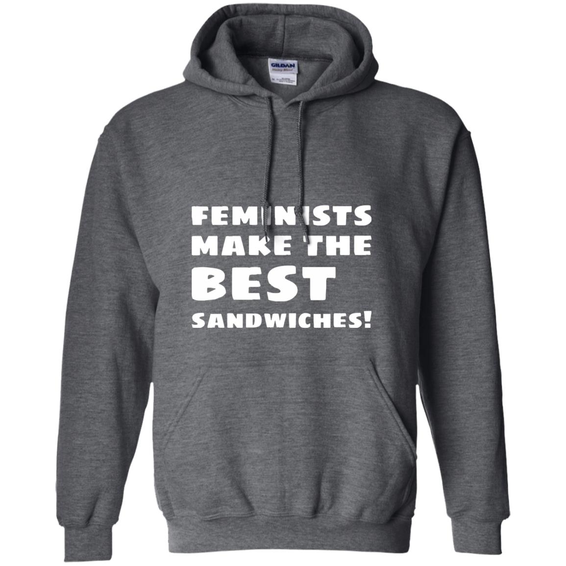 Feminists Make The Best Sandwiches Conversation T-shirt Dark Heather