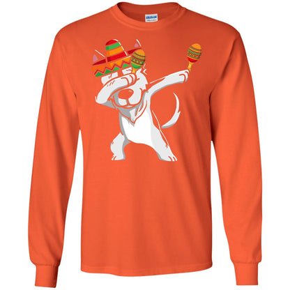 Dabbing Husky Funny Cinco De Mayo T-shirt Orange