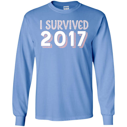 New Year_s T-shirt I Survived 2017 Carolina Blue