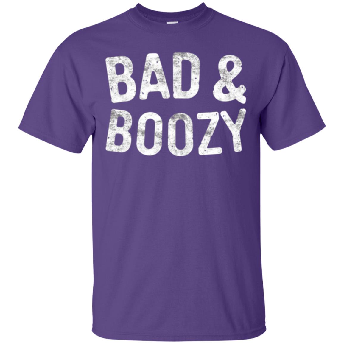 Funny Drinking T-shirt Bad And Boozy Purple