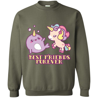 Cute Kawaii T-shirt Bff Best Friends Forever Military Green